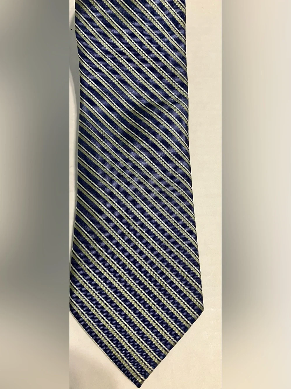 Classic Saddlebred Navy and Light Blue XL Striped Men’s Tie